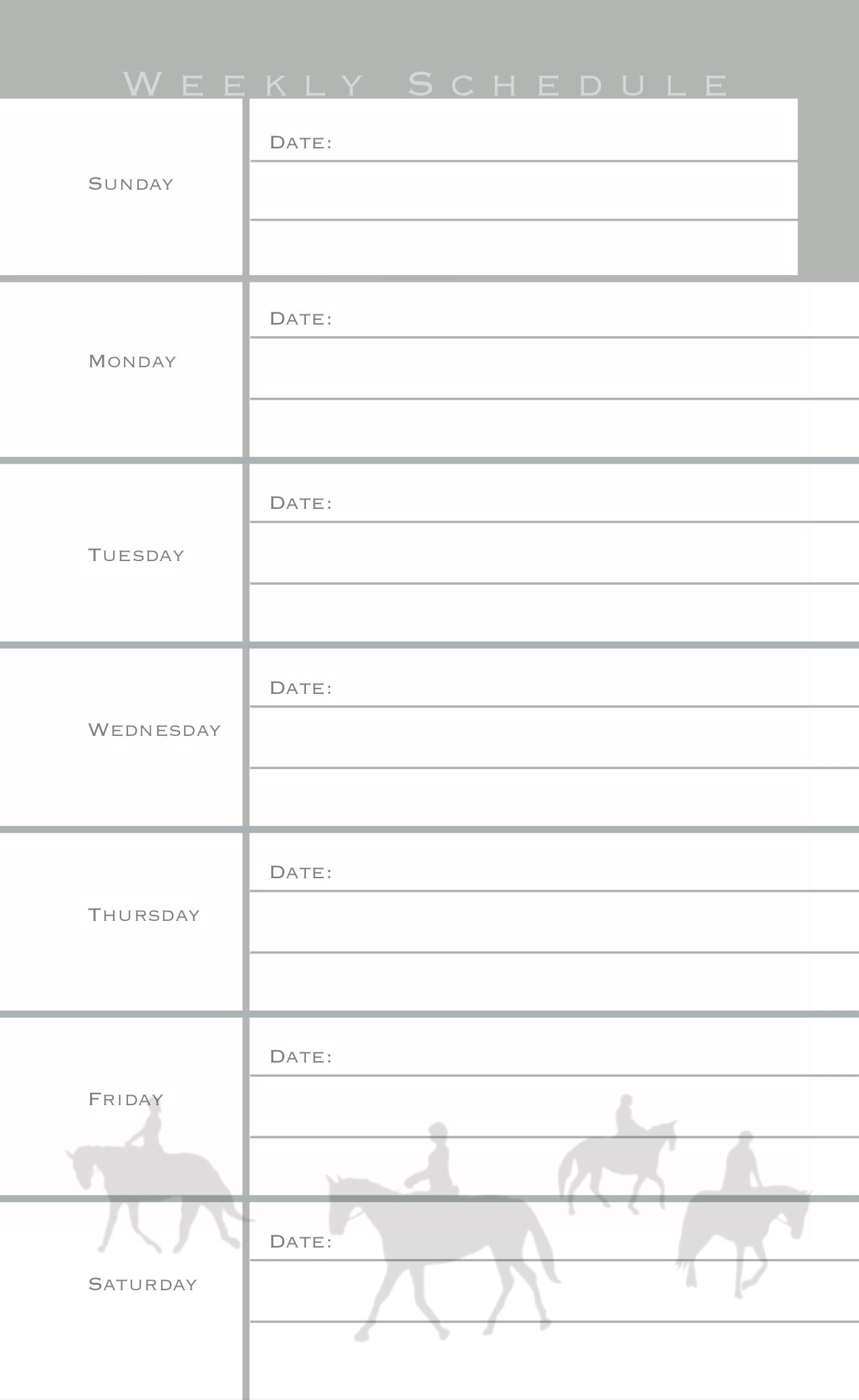 Bellwether Farm Riding Journal